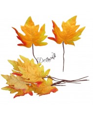 SZTUCZNE KWIATY ROŚLINY LIŚCIE KLONU BUKIET JESIEŃ