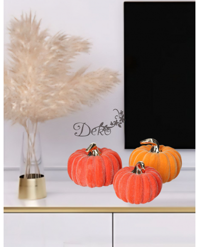 SZTUCZNA DYNIA DEKORACYJNA CERAMICZNA WELUROWA PREMIUM