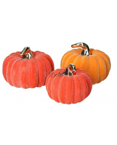 SZTUCZNA DYNIA DEKORACYJNA CERAMICZNA WELUROWA PREMIUM