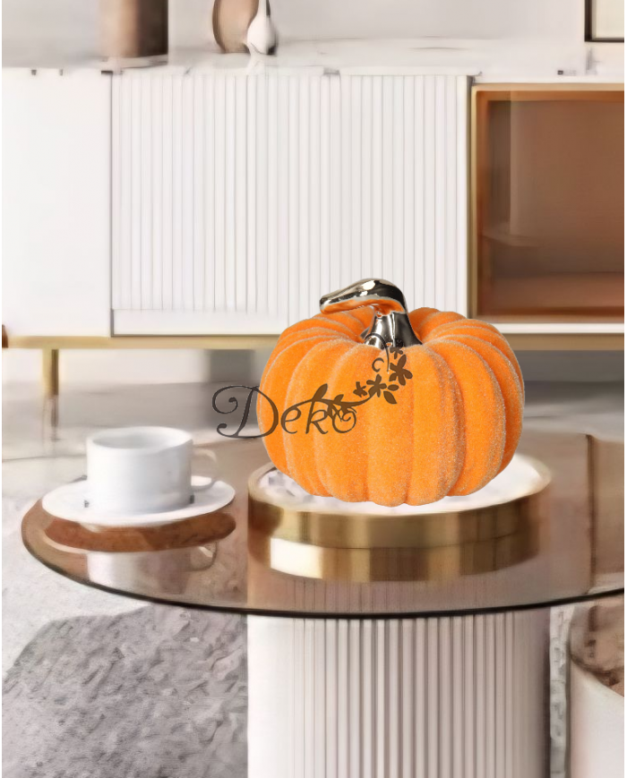 SZTUCZNA DYNIA DEKORACYJNA CERAMICZNA WELUROWA PREMIUM