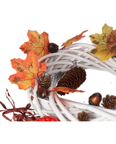 SZTUCZNE DYNIE DYNIA DEKORACJE JESIENNE DUŻY ZESTAW LIŚCIE ŻOŁĘDZIE