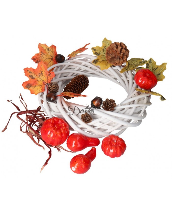 SZTUCZNE DYNIE DYNIA DEKORACJE JESIENNE DUŻY ZESTAW LIŚCIE ŻOŁĘDZIE