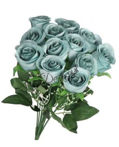 SZTUCZNE KWIATY ROŚLINY RÓŻA RÓŻE BUKIET GĘSTY XXL