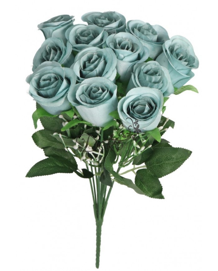 SZTUCZNE KWIATY ROŚLINY RÓŻA RÓŻE BUKIET GĘSTY XXL