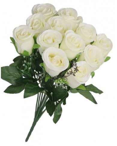 SZTUCZNE KWIATY ROŚLINY RÓŻA RÓŻE BUKIET GĘSTY XXL