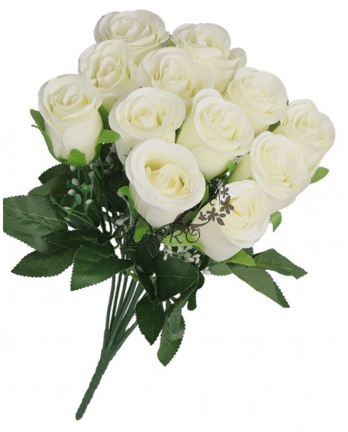 SZTUCZNE KWIATY ROŚLINY RÓŻA RÓŻE BUKIET GĘSTY XXL