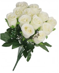 SZTUCZNE KWIATY ROŚLINY RÓŻA RÓŻE BUKIET GĘSTY XXL