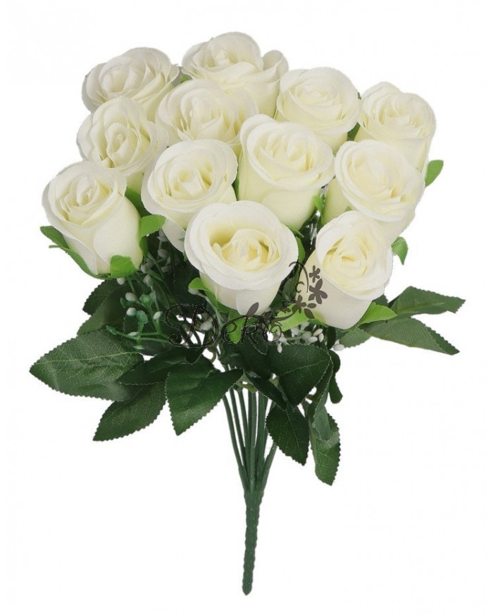 SZTUCZNE KWIATY ROŚLINY RÓŻA RÓŻE BUKIET GĘSTY XXL