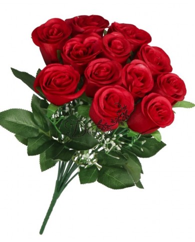 SZTUCZNE KWIATY ROŚLINY RÓŻA RÓŻE BUKIET GĘSTY XXL