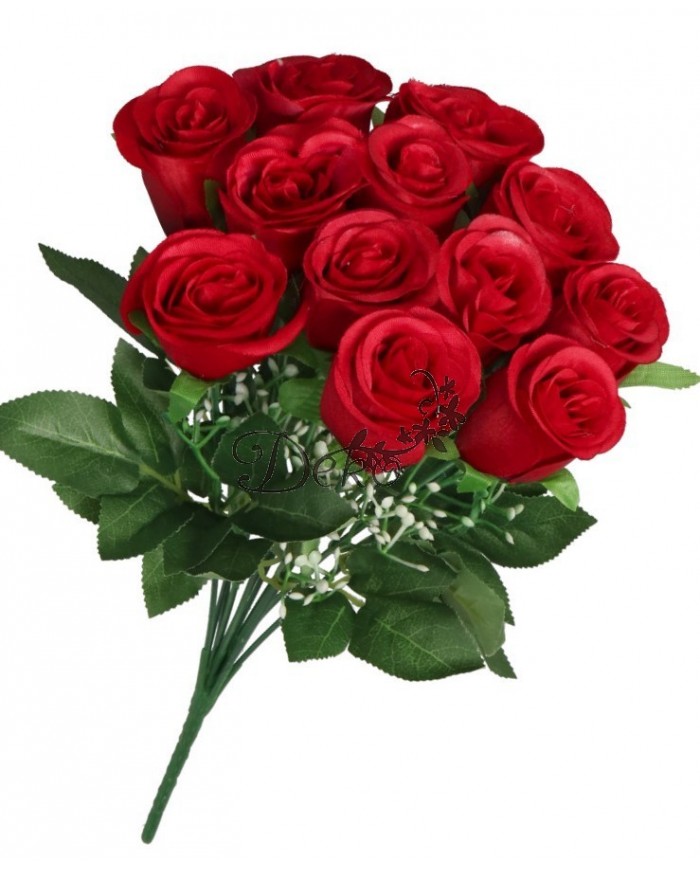 SZTUCZNE KWIATY ROŚLINY RÓŻA RÓŻE BUKIET GĘSTY XXL