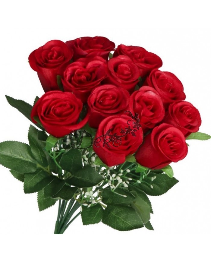 SZTUCZNE KWIATY ROŚLINY RÓŻA RÓŻE BUKIET GĘSTY XXL