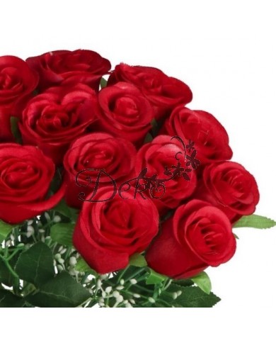 SZTUCZNE KWIATY ROŚLINY RÓŻA RÓŻE BUKIET GĘSTY XXL