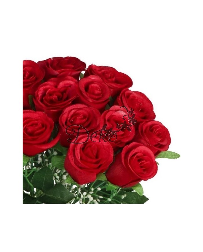 SZTUCZNE KWIATY ROŚLINY RÓŻA RÓŻE BUKIET GĘSTY XXL