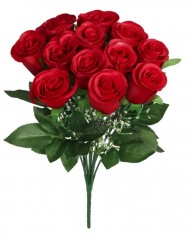 SZTUCZNE KWIATY ROŚLINY RÓŻA RÓŻE BUKIET GĘSTY XXL