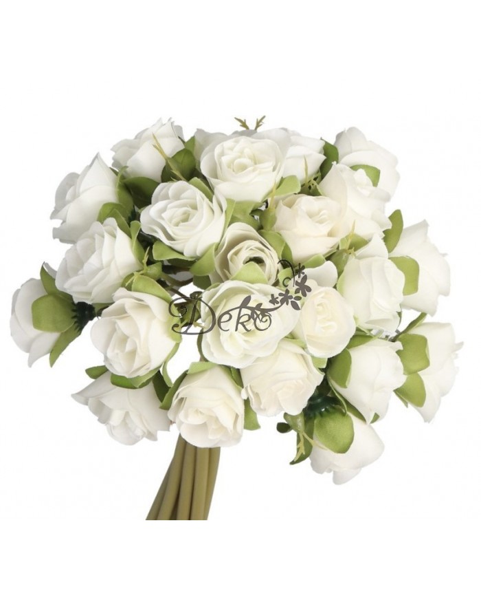 RÓŻA RÓŻE BUKIET RÓŻ SZTUCZNE KWIATY 28CM 9GAŁ.PREMIUM