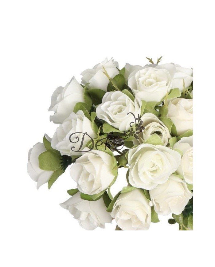 RÓŻA RÓŻE BUKIET RÓŻ SZTUCZNE KWIATY 28CM 9GAŁ.PREMIUM