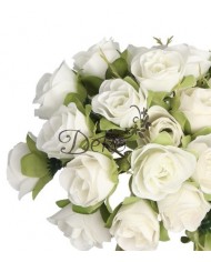 RÓŻA RÓŻE BUKIET RÓŻ SZTUCZNE KWIATY 28CM 9GAŁ.PREMIUM