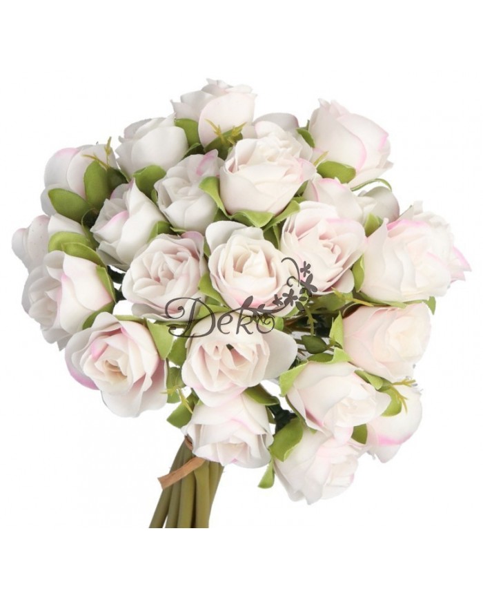 RÓŻA RÓŻE BUKIET RÓŻ SZTUCZNE KWIATY 28CM 9GAŁ.PREMIUM