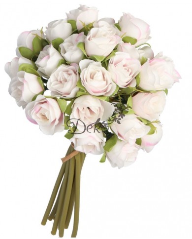 RÓŻA RÓŻE BUKIET RÓŻ SZTUCZNE KWIATY 28CM 9GAŁ.PREMIUM