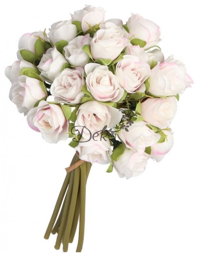 RÓŻA RÓŻE BUKIET RÓŻ SZTUCZNE KWIATY 28CM 9GAŁ.PREMIUM