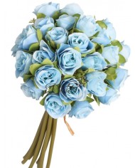 RÓŻA RÓŻE BUKIET RÓŻ SZTUCZNE KWIATY 28CM 9GAŁ.PREMIUM