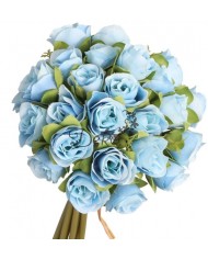 RÓŻA RÓŻE BUKIET RÓŻ SZTUCZNE KWIATY 28CM 9GAŁ.PREMIUM