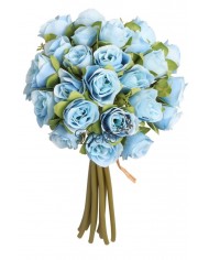 RÓŻA RÓŻE BUKIET RÓŻ SZTUCZNE KWIATY 28CM 9GAŁ.PREMIUM