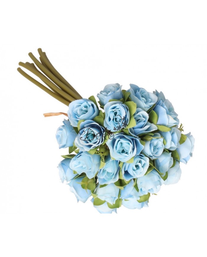 RÓŻA RÓŻE BUKIET RÓŻ SZTUCZNE KWIATY 28CM 9GAŁ.PREMIUM