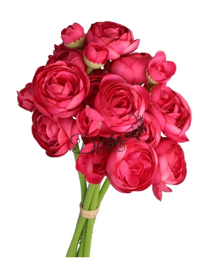 BUKIET PEŁNIK JASKRY SZTUCZNE KWIATY 29 CM 6 GAŁ PEONIA PIWONIA