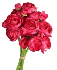 BUKIET PEŁNIK JASKRY SZTUCZNE KWIATY 29 CM 6 GAŁ PEONIA PIWONIA