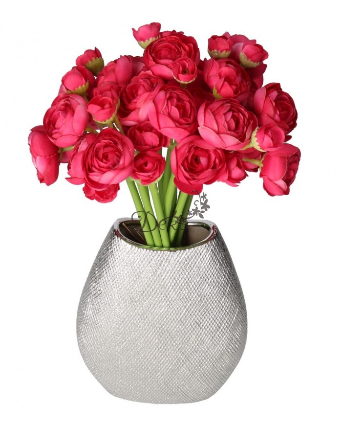 BUKIET PEŁNIK JASKRY SZTUCZNE KWIATY 29 CM 6 GAŁ PEONIA PIWONIA