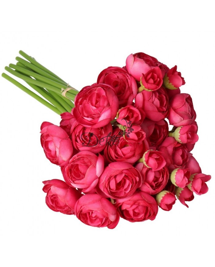 BUKIET PEŁNIK JASKRY SZTUCZNE KWIATY 29 CM 6 GAŁ PEONIA PIWONIA