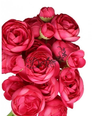 BUKIET PEŁNIK JASKRY SZTUCZNE KWIATY 29 CM 6 GAŁ PEONIA PIWONIA