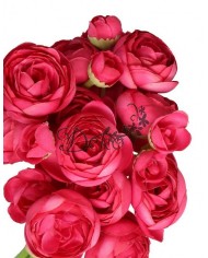 BUKIET PEŁNIK JASKRY SZTUCZNE KWIATY 29 CM 6 GAŁ PEONIA PIWONIA