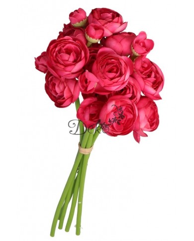 BUKIET PEŁNIK JASKRY SZTUCZNE KWIATY 29 CM 6 GAŁ PEONIA PIWONIA