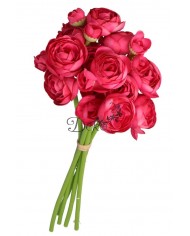 BUKIET PEŁNIK JASKRY SZTUCZNE KWIATY 29 CM 6 GAŁ PEONIA PIWONIA