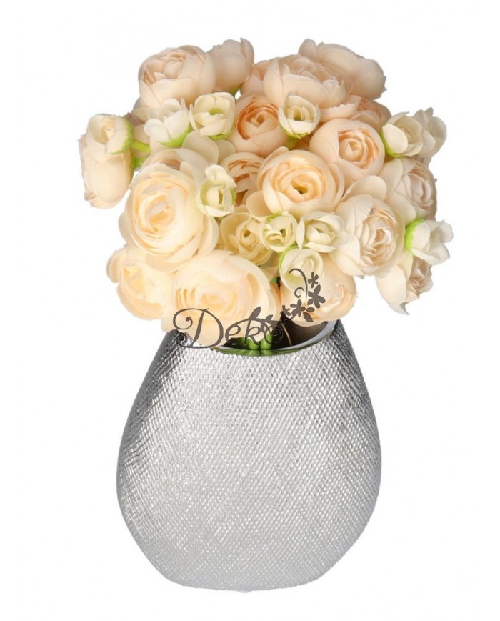 BUKIET PEŁNIK JASKRY SZTUCZNE KWIATY 29 CM 6 GAŁ PEONIA PIWONIA