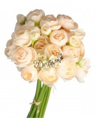 BUKIET PEŁNIK JASKRY SZTUCZNE KWIATY 29 CM 6 GAŁ PEONIA PIWONIA