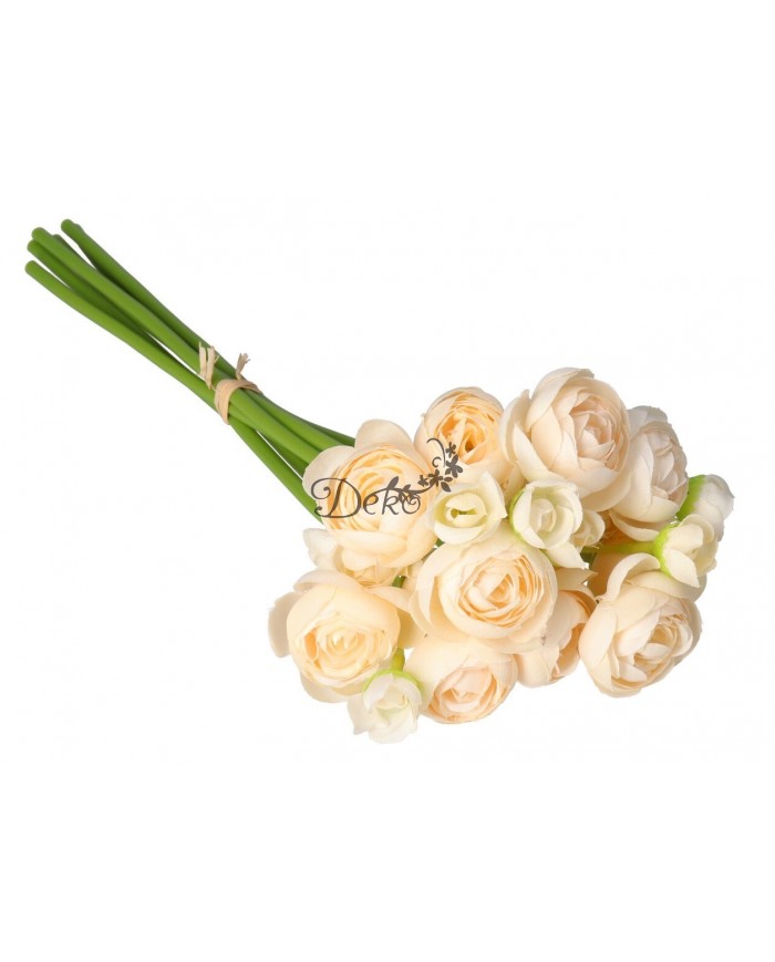 BUKIET PEŁNIK JASKRY SZTUCZNE KWIATY 29 CM 6 GAŁ PEONIA PIWONIA