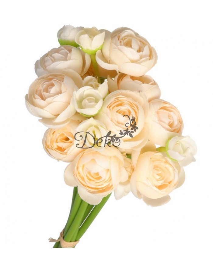 BUKIET PEŁNIK JASKRY SZTUCZNE KWIATY 29 CM 6 GAŁ PEONIA PIWONIA