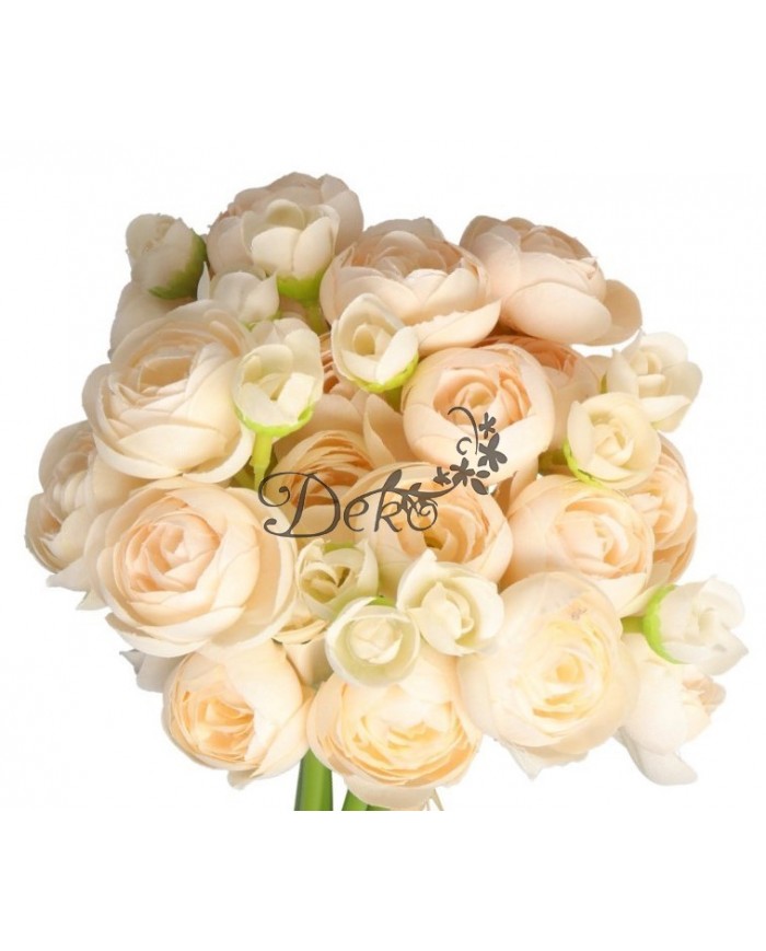 BUKIET PEŁNIK JASKRY SZTUCZNE KWIATY 29 CM 6 GAŁ PEONIA PIWONIA