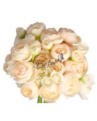 BUKIET PEŁNIK JASKRY SZTUCZNE KWIATY 29 CM 6 GAŁ PEONIA PIWONIA