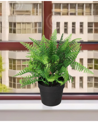 PAPROTKA W DONICZCE SZTUCZNE KWIATY ROSLINY 24 CM