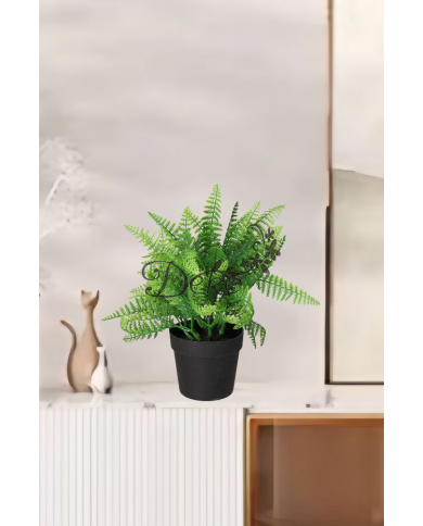 PAPROTKA W DONICZCE SZTUCZNE KWIATY ROSLINY 24 CM