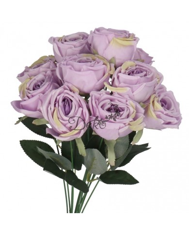 SZTUCZNE KWIATY ROŚLINY RÓŻA RÓŻE BUKIET GĘSTY XXL 50CM