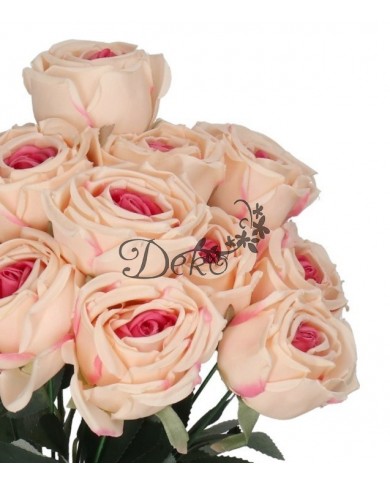 SZTUCZNE KWIATY ROŚLINY RÓŻA RÓŻE BUKIET GĘSTY XXL 50CM