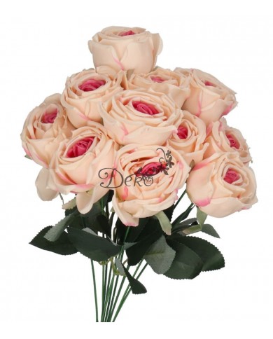 SZTUCZNE KWIATY ROŚLINY RÓŻA RÓŻE BUKIET GĘSTY XXL 50CM