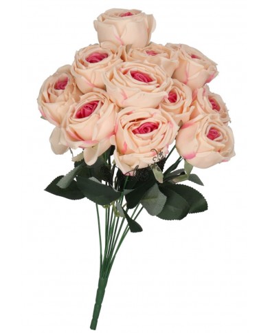 SZTUCZNE KWIATY ROŚLINY RÓŻA RÓŻE BUKIET GĘSTY XXL 50CM