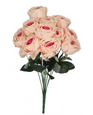 SZTUCZNE KWIATY ROŚLINY RÓŻA RÓŻE BUKIET GĘSTY XXL 50CM