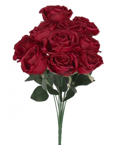 SZTUCZNE KWIATY ROŚLINY RÓŻA RÓŻE BUKIET GĘSTY XXL 50CM